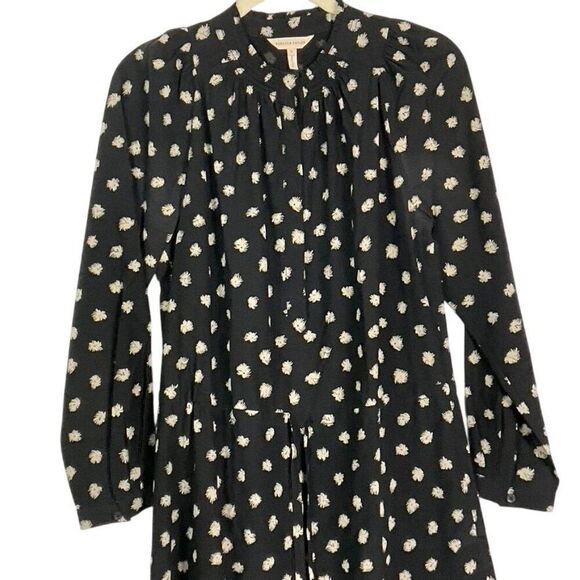 Rebecca Taylor long sleeve dandelion dress size 6. 100% silk, drawstring waist - Picture 3 of 15